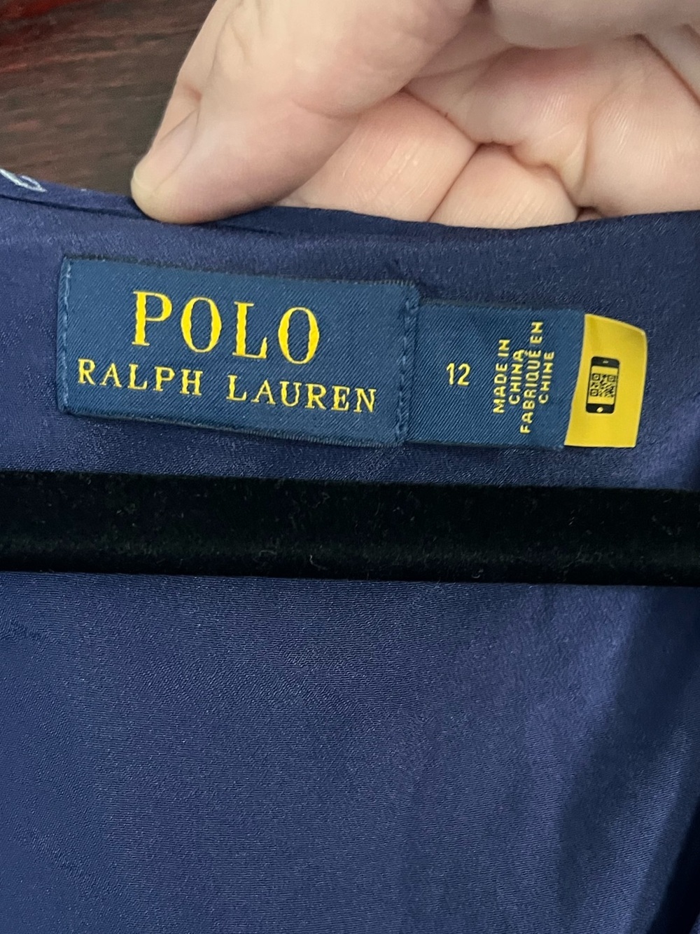 Polo Ralph Lauren Women’s Maxi Dress Sheer Sleeve Navy Size 12 - Picture 5 of 11